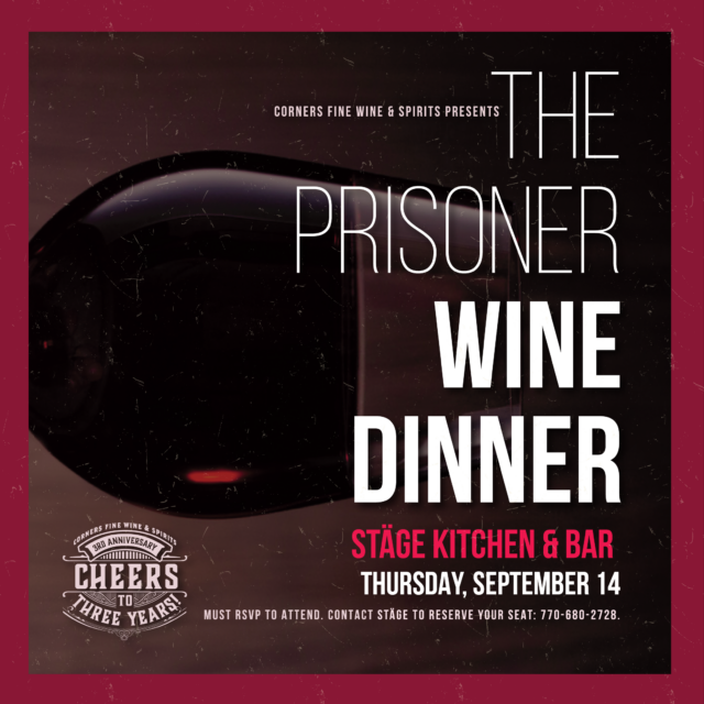 The Prisoner Wine Dinner – September 14