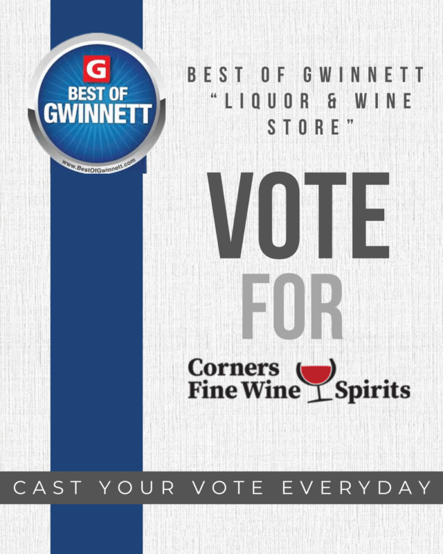 🏆 Corners has won Best of Gwinnett 4 years in a row—help us make it 5! 🍷